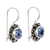 Blue topaz drop earrings, 'Singaraja Sunflower Blue' - Balinese Blue Topaz Sunflower Drop Earrings (image 2b) thumbail