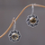 Citrine drop earrings, 'Singaraja Sunflower' - Sterling Silver and Citrine Sunflower Drop Earrings thumbail