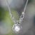 Cultured pearl pendant necklace, 'Hapsari' - Cultured Pearl and Sterling Silver Pendant Necklace thumbail