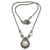 Cultured pearl pendant necklace, 'Hapsari' - Cultured Pearl and Sterling Silver Pendant Necklace (image 2a) thumbail