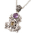Amethyst and citrine pendant necklace, 'Rainforest Frog' - Amethyst and Citrine Frog Pendant Necklace from Bali (image 2c) thumbail