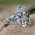Peridot cocktail ring, 'Green Rainforest Frog' - Peridot and silver frog cocktail ring thumbail