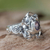 Amethyst cocktail ring, 'Lilac Rainforest Frog' - Amethyst and Silver Frog Cocktail Ring (image 2) thumbail