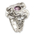 Amethyst cocktail ring, 'Lilac Rainforest Frog' - Amethyst and Silver Frog Cocktail Ring thumbail