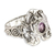 Amethyst cocktail ring, 'Lilac Rainforest Frog' - Amethyst and Silver Frog Cocktail Ring (image 2b) thumbail