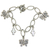 Cultured pearl charm bracelet, 'Monarch Cross' - Biwa Pearl and Silver Butterfly Charm Bracelet (image 2a) thumbail