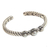 Cultured pearl cuff bracelet, 'Triple Crown in White' - Cultured Pearl Cuff Bracelet from Bali (image 2b) thumbail