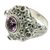 Amethyst cocktail ring, 'Mahameru Purple' - Amethyst and Silver Cocktail Ring from Bali (image 2b) thumbail