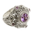 Amethyst cocktail ring, 'Mahameru Purple' - Amethyst and Silver Cocktail Ring from Bali (image 2c) thumbail