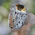 Citrine cocktail ring, 'Flash Fire' - Balinese Citrine and Sterling Silver Cocktail Ring thumbail