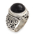 Onyx cocktail ring, 'Perfect Eclipse' - Onyx and Sterling Silver Cocktail Ring from Bali (image 2a) thumbail