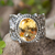Citrine cocktail ring, 'Golden Flower' - Citrine and Sterling Silver Cocktail Ring from Bali thumbail