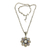 Multi-gemstone pendant necklace, 'Rainbow Flower' - Multi-gemstone Flower Pendant Necklace from Bali (image 2a) thumbail