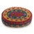 Beaded ate grass basket, 'Empress Treasure' - Fair Trade Multicolor Beaded Basket With Lid
