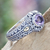 Amethyst and gold accent cocktail ring, 'Lavender Treasure' - Amethyst Gold Accented Silver Cocktail Ring from Bali (image 2b) thumbail