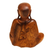 Holzskulptur - Handgeschnitzte Buddha-Statuette aus Holz aus Bali