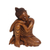Wood statuette, 'Relaxing Buddha' - Balinese Hand-Carved Wood Buddha Statuette thumbail