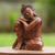 Wood statuette, 'Relaxing Buddha' - Balinese Hand-Carved Wood Buddha Statuette (image 2b) thumbail