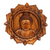 Wood relief panel, 'Lotus Buddha' - Balinese Hand Crafted Wood Buddha Relief Panel