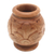 Decorative wood vase, 'Sukawati Floral I' - Decorative mahogany wood vase (image 2b) thumbail