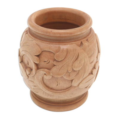 Dekorative Holzvase - Dekorative Vase aus Mahagoniholz