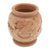 Decorative wood vase, 'Sukawati Floral II' - Decorative mahogany wood vase thumbail