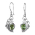 Peridot dangle earrings, 'Green Peacock's Feather' - Lacy Peridot and Sterling Silver Dangle Earrings (image 2b) thumbail