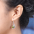 Peridot dangle earrings, 'Green Peacock's Feather' - Lacy Peridot and Sterling Silver Dangle Earrings (image 2c) thumbail