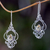 Citrine dangle earrings, 'Golden Arabesque' - Ornate Citrine and Sterling Silver Dangle Earrings thumbail