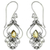 Citrine dangle earrings, 'Golden Arabesque' - Ornate Citrine and Sterling Silver Dangle Earrings (image 2a) thumbail