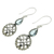 Blue topaz dangle earrings, 'Blue Bali Cakra' - Handmade Sterling Silver and Blue Topaz Dangle Earrings (image 2b) thumbail