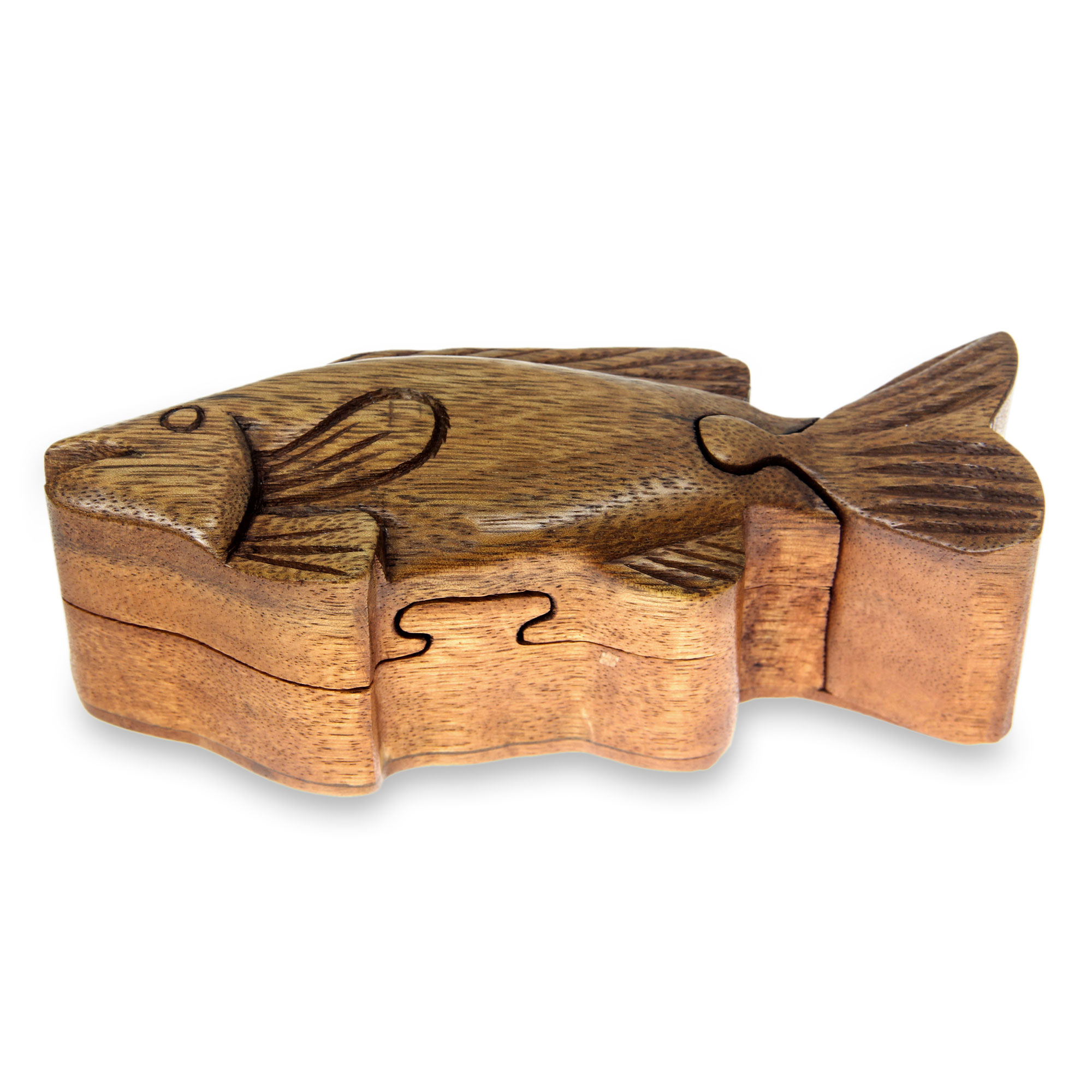 UNICEF Market  Indonesian Tropical Fish Wood Puzzle Box