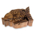 Wood puzzle box, 'Pacific Fish' - Hand Carved Wood Fish Puzzle Box from Bali thumbail