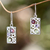Multi-gemstone dangle earrings, 'Color Bubbles' - Gemstone and Sterling Silver Dangle Earrings from Bali (image 2) thumbail