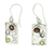 Multi-gemstone dangle earrings, 'Color Bubbles' - Gemstone and Sterling Silver Dangle Earrings from Bali (image 2b) thumbail