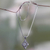 Blue topaz pendant necklace, 'Blue Padma' - Blue Topaz and Sterling Silver Floral Pendant Necklace (image 2) thumbail
