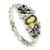 Citrine cocktail ring, 'Honey and Butterflies' - Hand Crafted Citrine Sterling Silver Butterfly Cocktail Ring (image 2a) thumbail