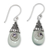 Chalcedony dangle earrings, 'Mount Bromo Mist' - Chalcedony and Amethyst Sterling Silver Dangle Earrings (image 2a) thumbail