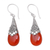 Chalcedony dangle earrings, 'Puncak Jaya in Red' - Wine-Red Chalcedony and Sterling Silver Dangle Earrings (image 2a) thumbail