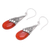 Chalcedony dangle earrings, 'Puncak Jaya in Red' - Wine-Red Chalcedony and Sterling Silver Dangle Earrings (image 2d) thumbail