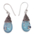 Chalcedony and blue topaz dangle earrings, 'Kintamani Plateau' - Blue Chalcedony and Blue Topaz Silver Earrings from Bali (image 2a) thumbail