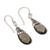 Smoky quartz dangle earrings, 'Glamorous' - Fair Trade Smoky Quartz and Sterling Silver Dangle Earrings