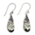 Prasiolite dangle earrings, 'Drop of Nature' - Balinese Style Prasiolite and Silver Dangle Earrings