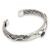 Garnet cuff bracelet, 'Baby Viper' - Sterling Silver and Garnet Cuff Bracelet with Snake Motif (image 2b) thumbail