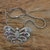 Blue topaz and amethyst necklace, 'Kupu Kupu Barong' - Butterfly Pendant Necklace with Blue Topaz and Amethyst (image 2) thumbail