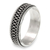 Men's sterling silver meditation spinner ring, 'Odyssey' - Men's Textured Sterling Silver Meditation Ring thumbail