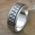 Men's sterling silver meditation spinner ring, 'Long Journey' - Hand Crafted Sterling Silver Spinner Ring for Men thumbail