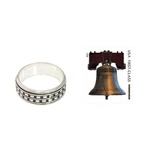 Men's sterling silver meditation spinner ring, 'Long Journey' - Hand Crafted Sterling Silver Spinner Meditation Ring for Men