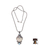 Blue topaz and bone pendant necklace, 'Dayang Sumbi' - Carved Bone and Blue Topaz Silver Pendant Necklace (image 2j) thumbail