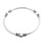 Rainbow moonstone bangle bracelet, 'Harmony of Three' (large) - Silver 925 Bangle Bracelet with Rainbow Moonstone (large) (image 2c) thumbail